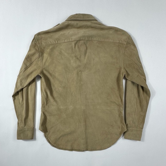 Ralph Lauren Women’s Goat Suede Button Up Long Sleeve Shirt / Jacket Tan - XXL - Picture 7 of 10